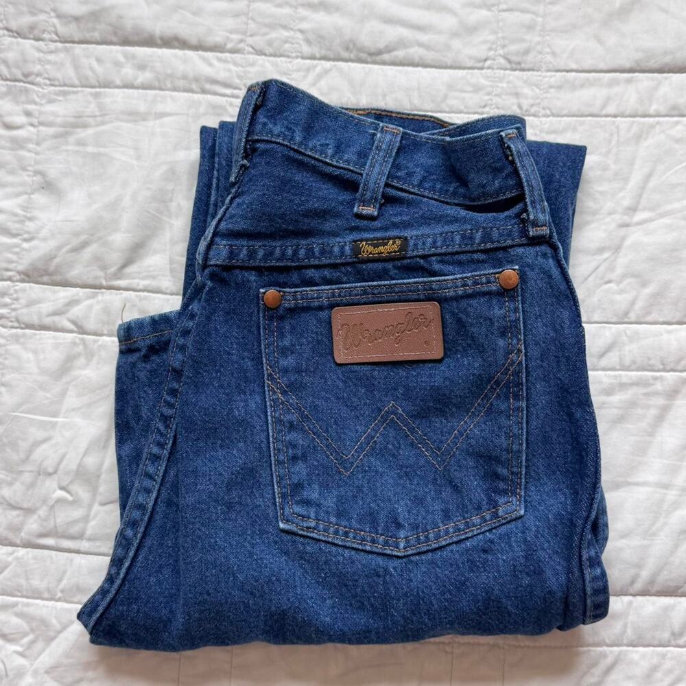 Vintage wrangler jeans womens 11x32 blue denim 70s 13MWZ country western classic